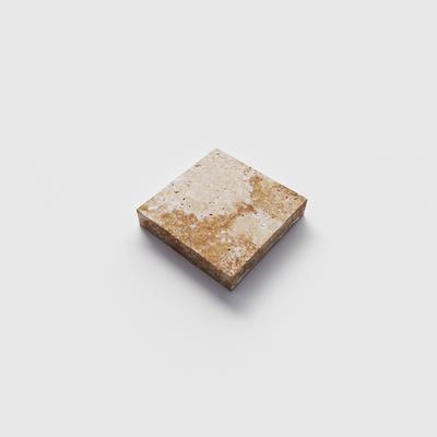 Chocolate Brown (Walnut) Travertine Field Tile 4x4 - Hover