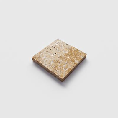 Chocolate Brown (Walnut) Travertine Field Tile 6x6 - Hover