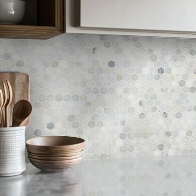 MSI Calacatta Gold 1" Hexagon Mosaic - Hover