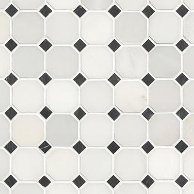 MSI Arabescato Carrara Octagon Mosaic
