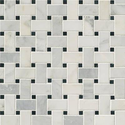 MSI Arabescato Carrara Basketweave Mosaic
