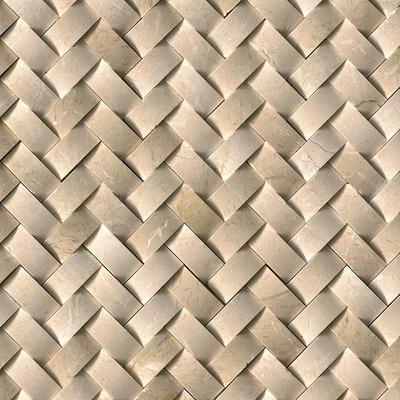 MSI Crema Herringbone Arched Mosaic