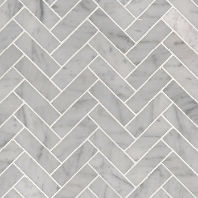 MSI Carrrara White Herringbone Mosaic