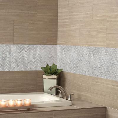 MSI Carrrara White Herringbone Mosaic - Hover