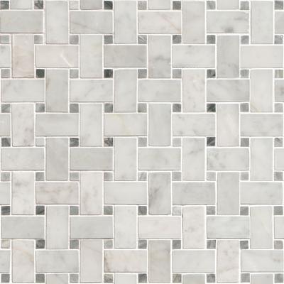 MSI Carrara White Basketweave Honed