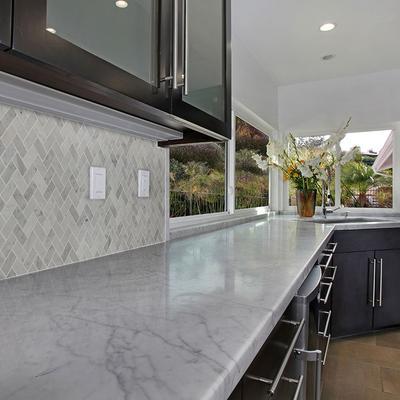 MSI Carrara White 1x2 Herringbone Honed - Hover