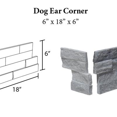 Cloudy Grey Split Face 6x24 Ledger Panel Flats