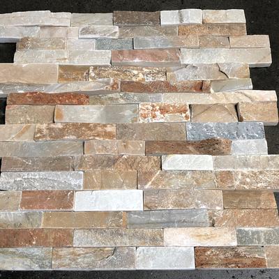 Beige Quartz Split Face 6x24 Ledger Panel Flats - Hover