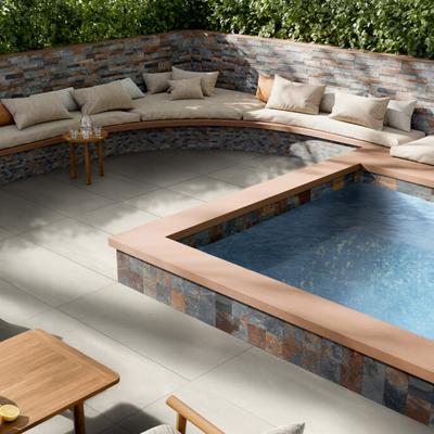 Aquabella Slate River Bend 6x24 Porcelain Ledgers - Hover
