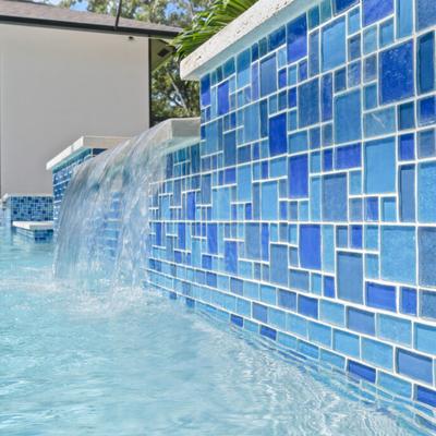 Aquabella Night Life Ballad Block Random Glass Mosaic 12"x12" Pool Tile (NL-831) - Hover