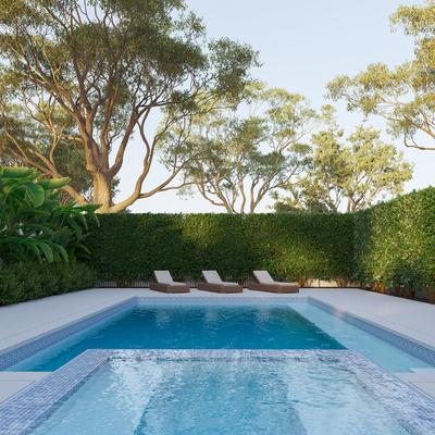 Aquabella Himalaya Ascent 1x2 Porcelain Mosaic 12"x12" Pool Tile - Hover