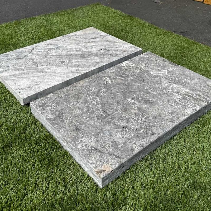 Silver Travertine 5cm Modern Pool Coping 12x24 - Image 6