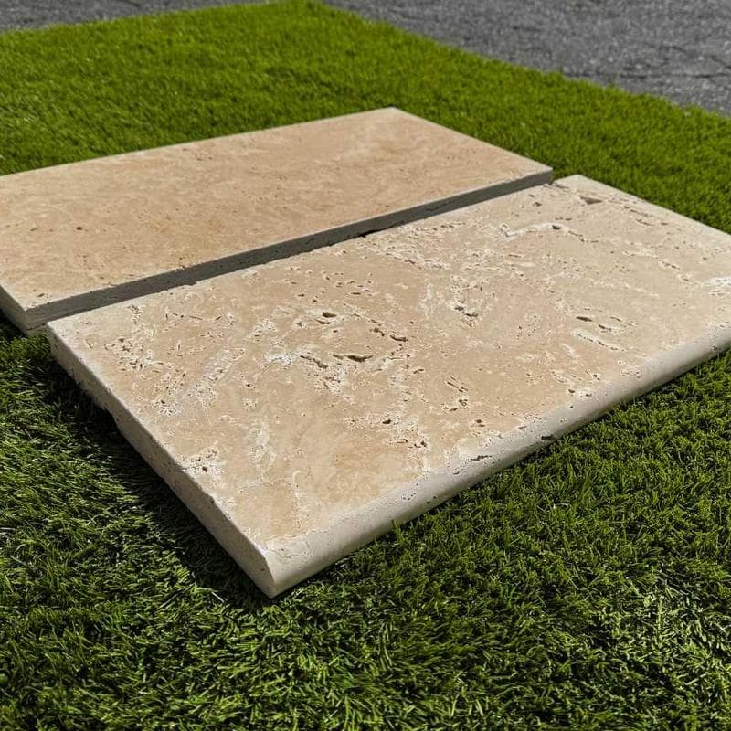 Cordoba Cream 3cm Double Bullnose Pool Coping 12x24 - Image 4