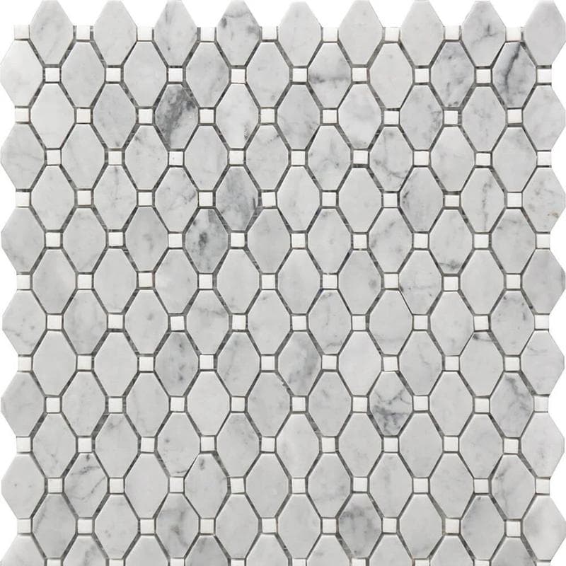 Rockart Small Marble Rhombus Mosaic 12x12 - Image 1