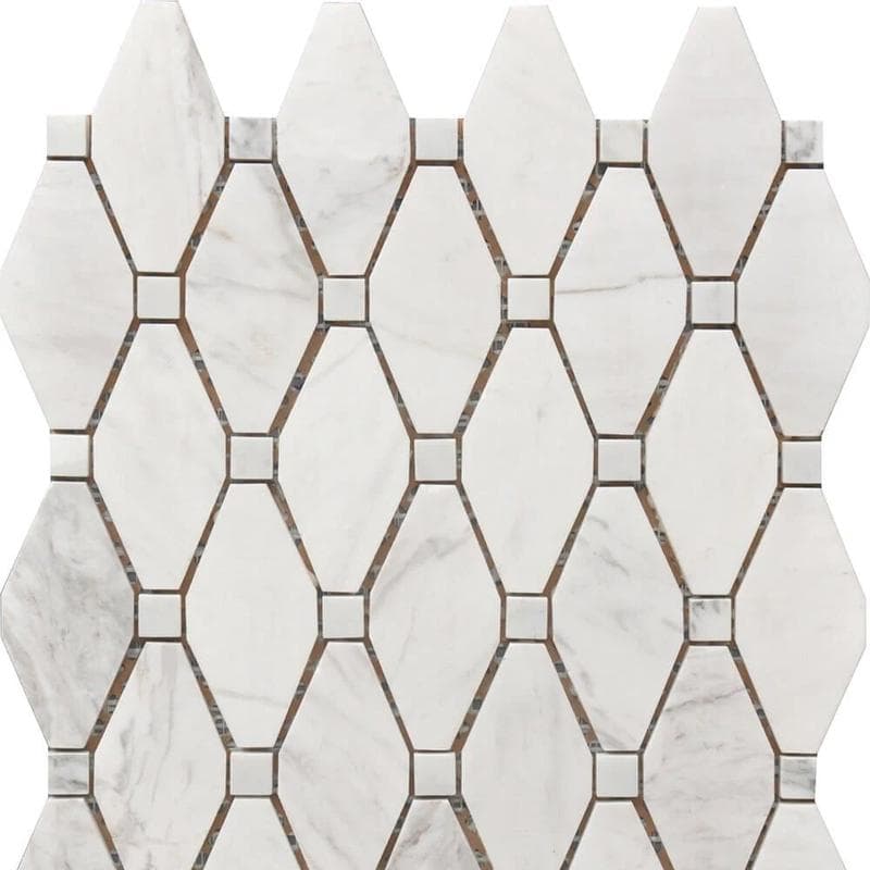 Rockart Large Marble Rhombus Mosaic 12x12 - Image 1