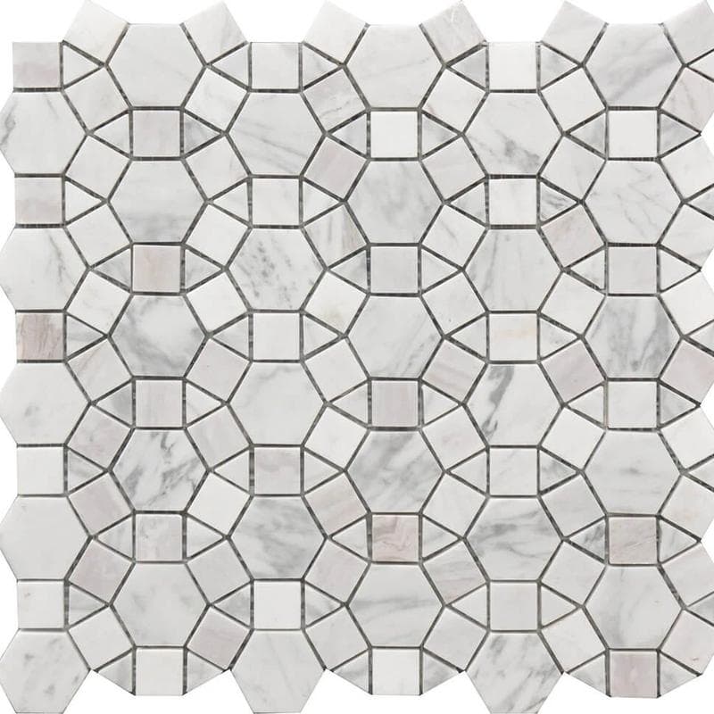 Rockart Kaleidoscope Marble Mosaic 12x12 - Image 1