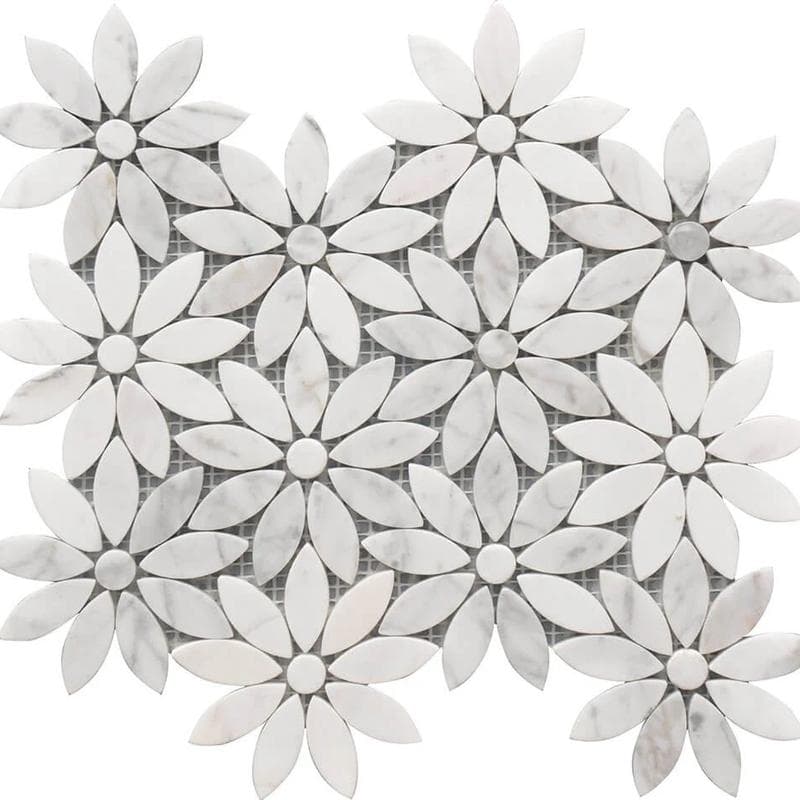 Rockart Daisy Zephyrer Marble Mosaic 10x12 - Image 1