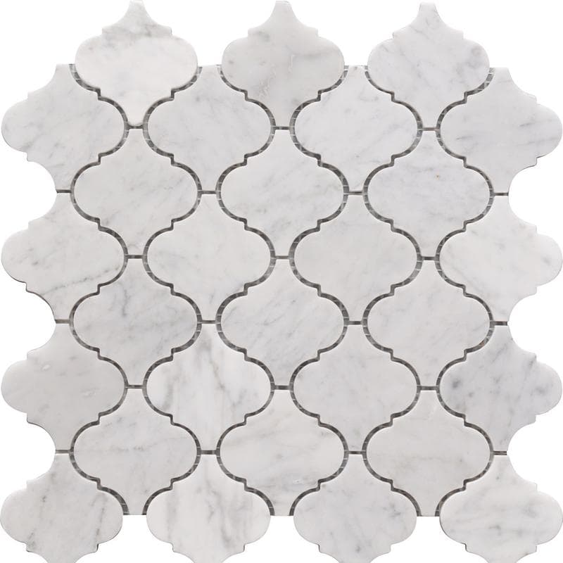 Rockart Carrara Marble Lantern 12x12 Mosaic - Image 1