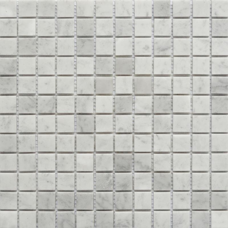 Rockart Carrara Marble 1x1 Square 12x12 Mosaic - Image 1