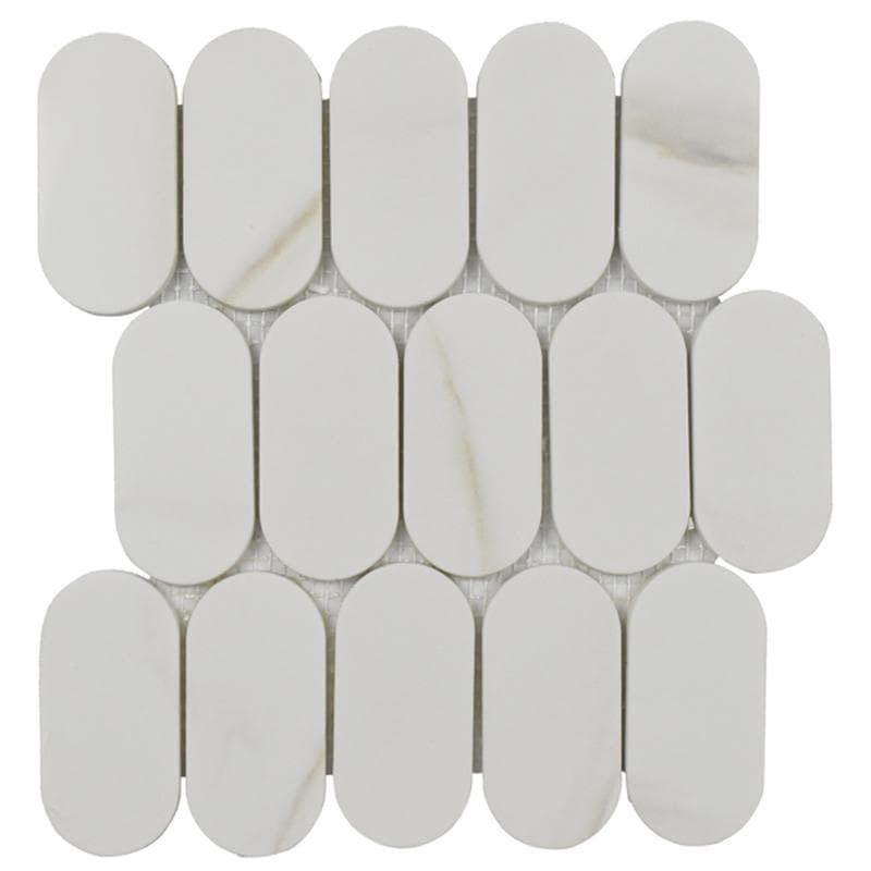Rockart Calcata Gold Oval Mosaic 10x10 - Image 1