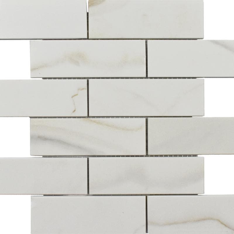 Rockart Calacata Gold Brick Mosaic 12x12 - Image 1
