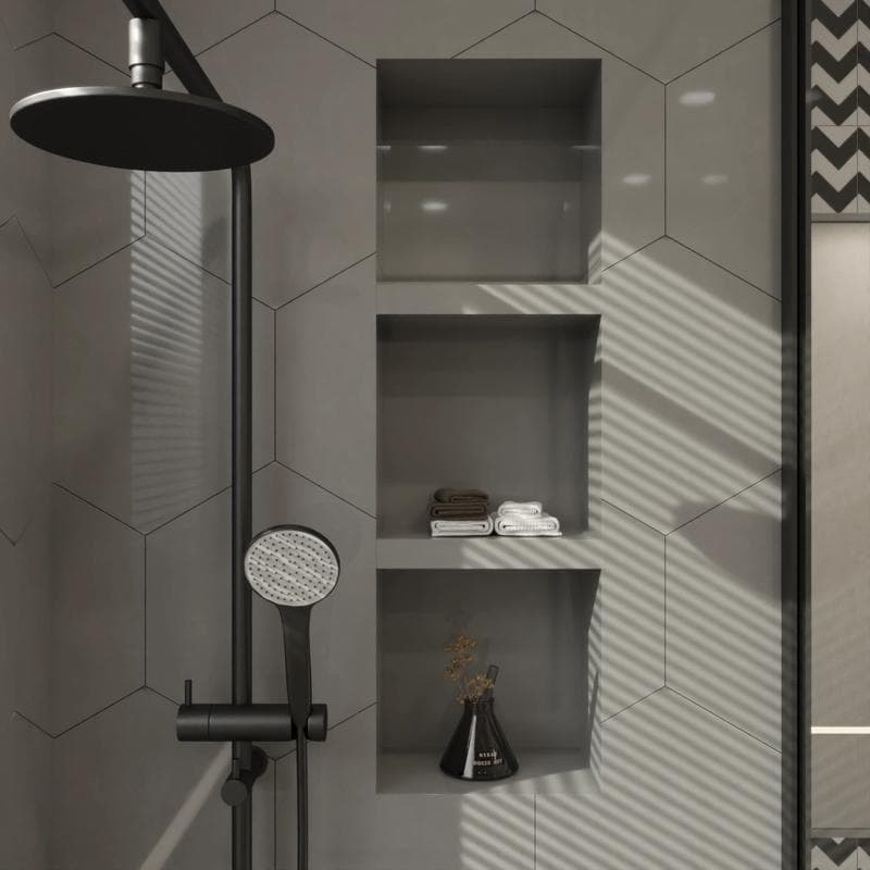 Casablanca Solid Gray 8x9 Hexagon - Image 9