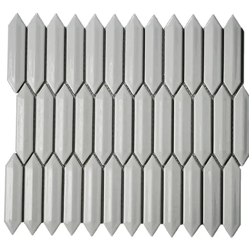 Color Collection Mosaics+ Bright White 3D Picket 12x12 - Image 1