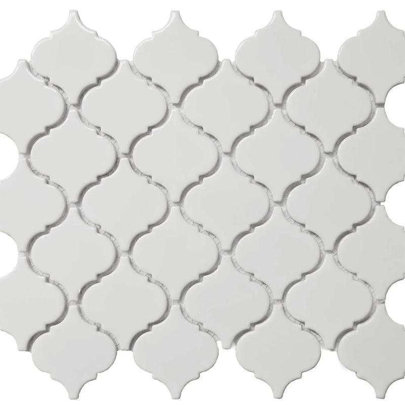 Color Collection Mosaics Bright White 12x12 Lantern 2 - Image 1