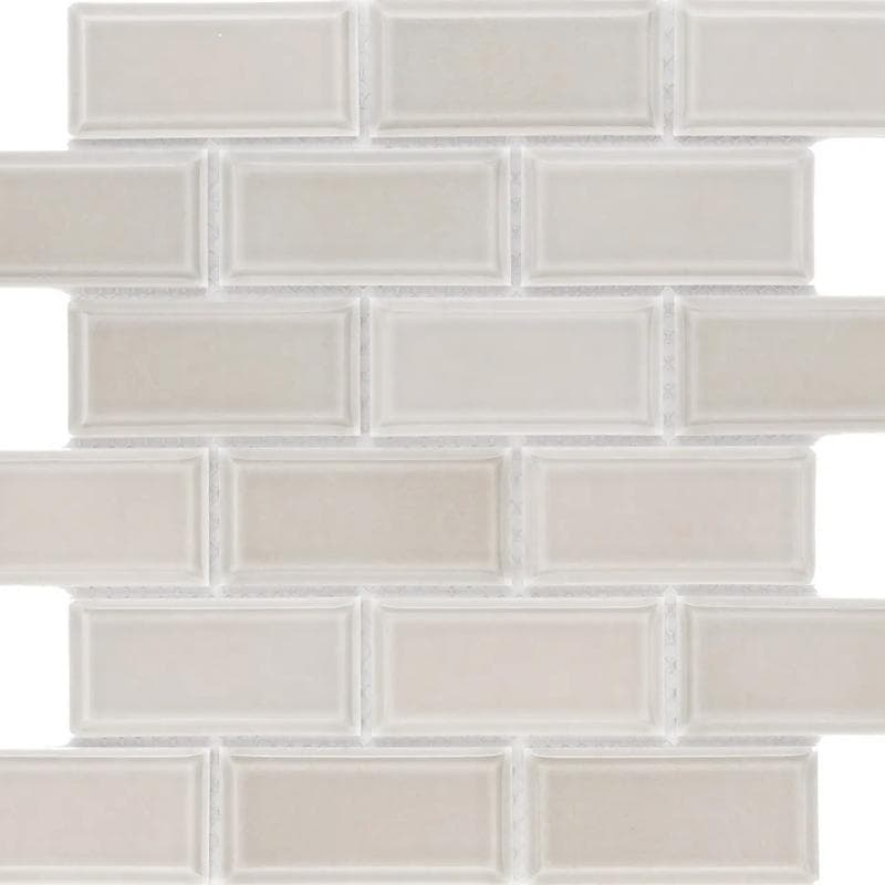 Color Collection Mosaics+ Bright Tender Gray 2x4 Bev. Brick - Image 1