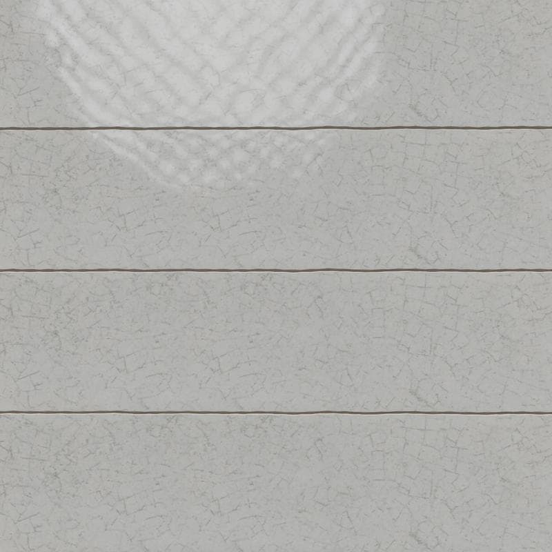Maiolica Crackled 3x12 Tender Gray Bullnose - Image 1