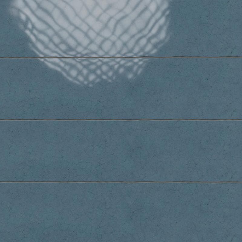 Maiolica Crackled 3x12 Blue Steel Bullnose - Image 1