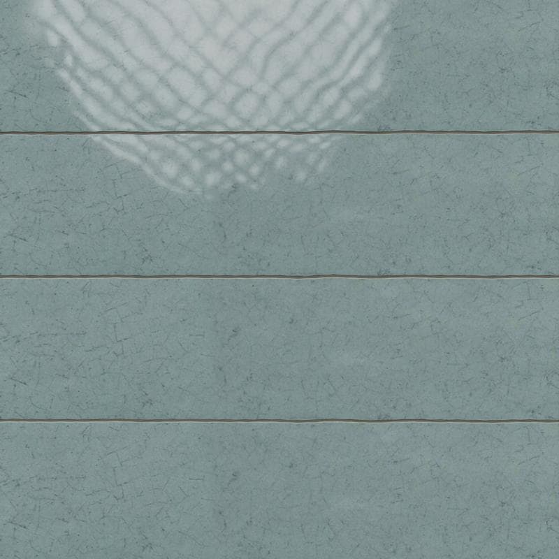 Maiolica Crackled 3x12 Aqua Bullnose - Image 1