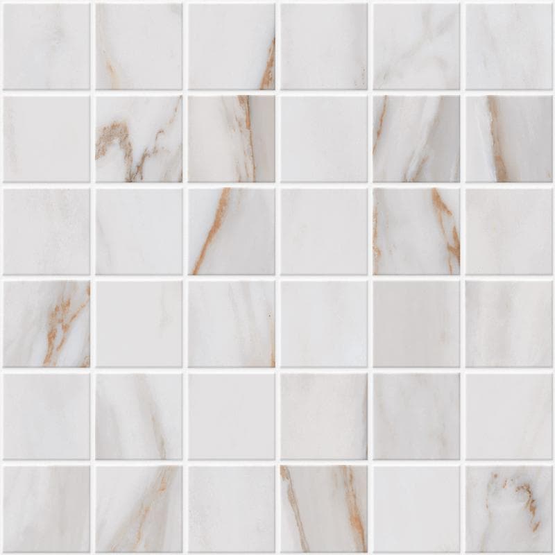 Calacata Gold Unpolished 13x13 Mosaic - Image 1