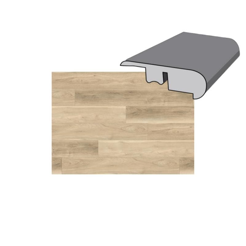 Iris Beige 20 mil 94 x 1-3/4 Round Stair Nose Luxury Vinyl Plank - Image 1