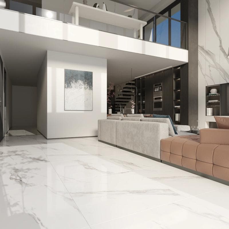 Calacatta Satin Rec 35x35 Field - Image 7