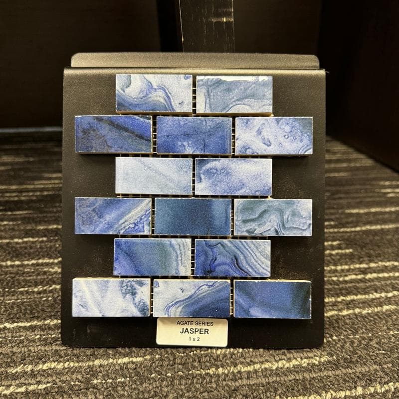 Aquabella Agate Jasper 1x2 Porcelain Mosaic 12"x12" Pool Tile - Image 14