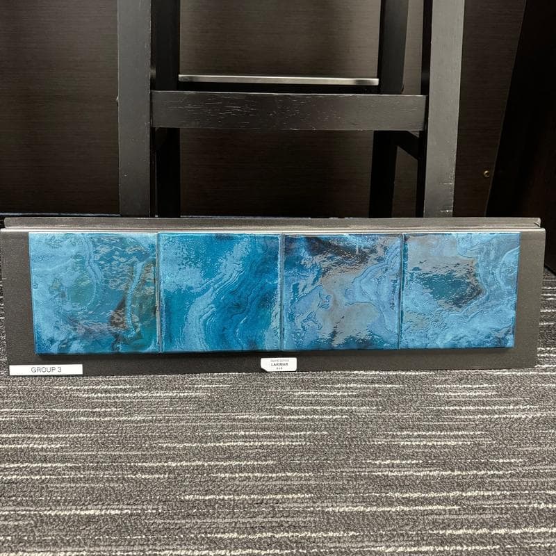 Aquabella Agate Larimar 6x6 Porcelain Bullnose Pool Tile - Image 2