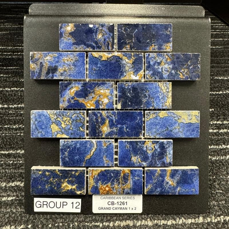 Aquabella Caribbean Grand Cayman 1x2 Porcelain Mosaic 12"x12" Pool Tile (CB-1261) - Image 14