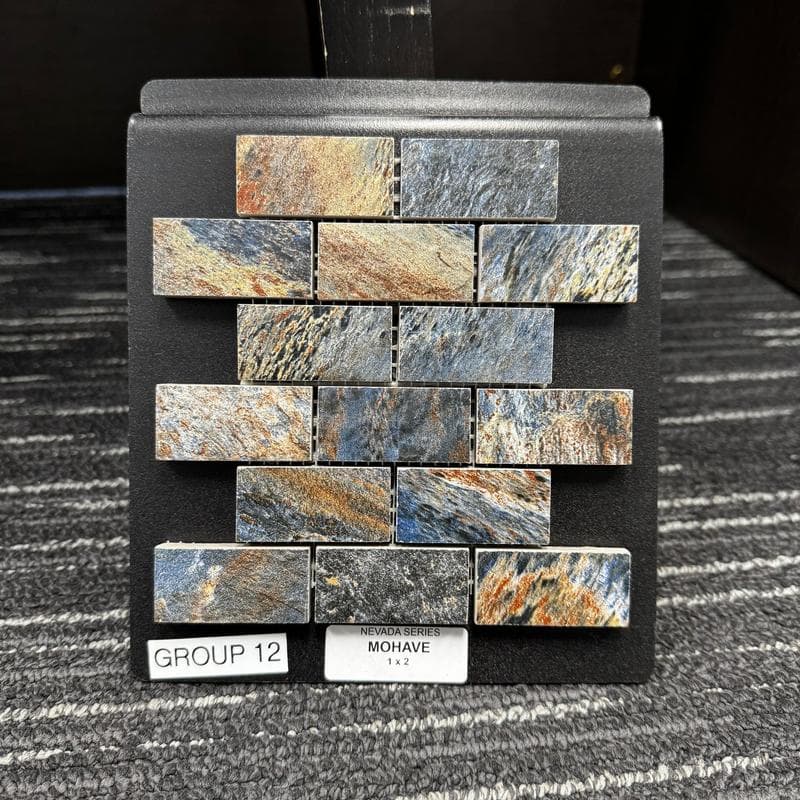 Aquabella Nevada Mohave 1x2 Porcelain Mosaic 12"x12" Pool Tile - Image 14