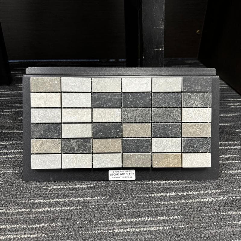 Aquabella Stone Age Straight 1x2 Porcelain Mosaic 12"x12" Pool Tile - Image 14
