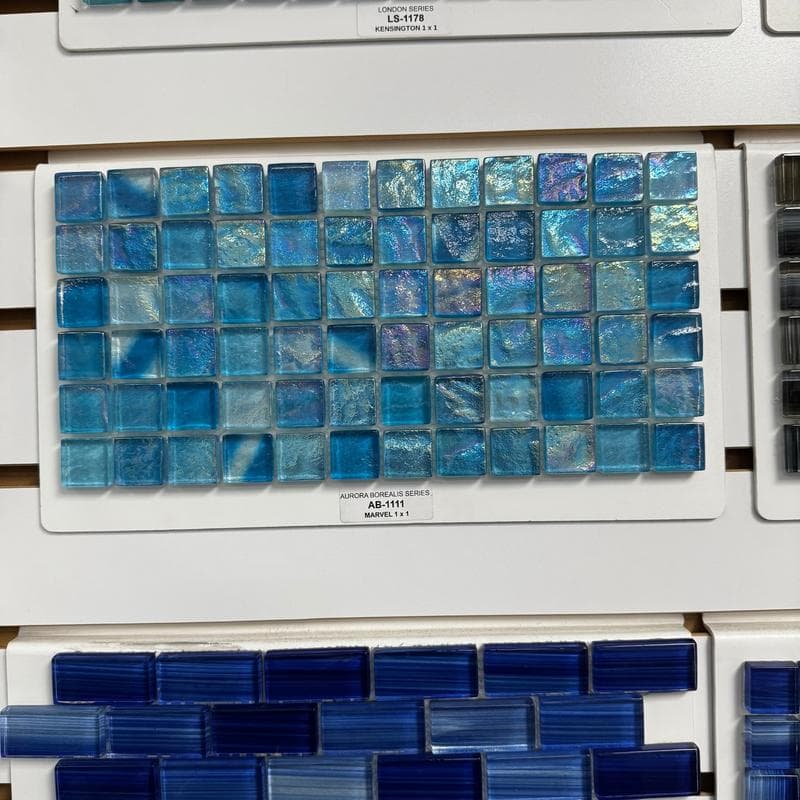 Aquabella Aurora Borealis Marvel 1x1 Glass Mosaic 12"x12" Pool Tile (AB-1111) - Image 2