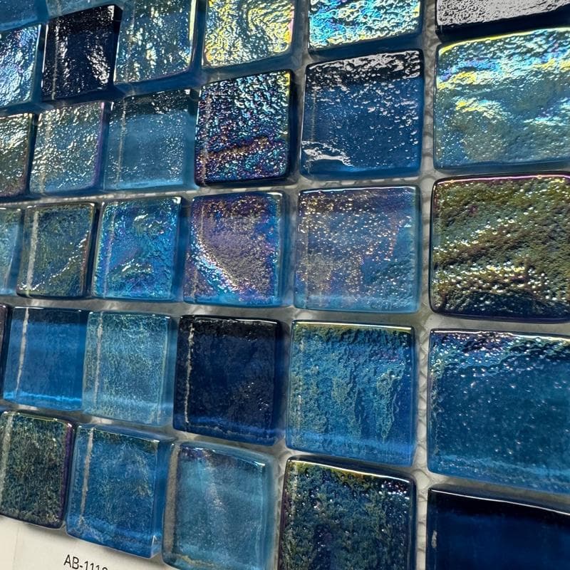 Aquabella Aurora Borealis Mystic 1x1 Glass Mosaic 12"x12" Pool Tile (AB-1112) - Image 2