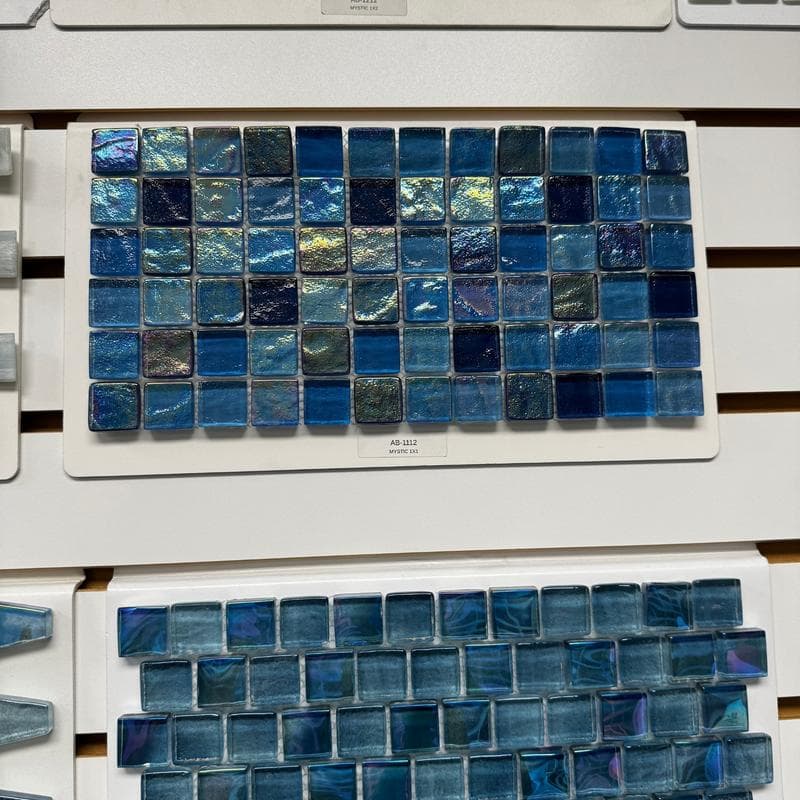 Aquabella Aurora Borealis Mystic 1x1 Glass Mosaic 12"x12" Pool Tile (AB-1112) - Image 3