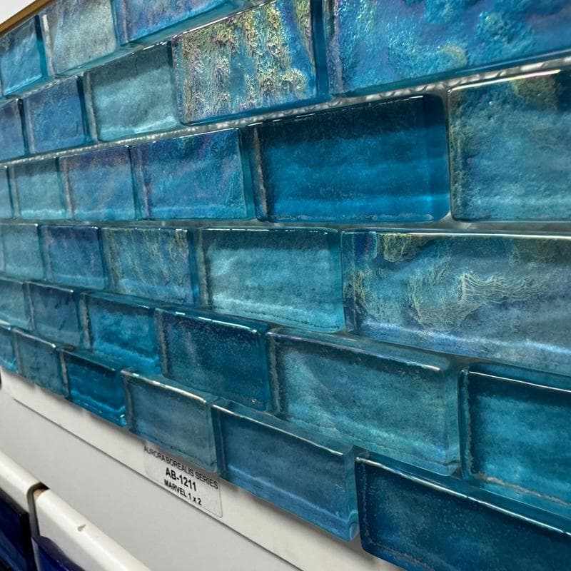 Aquabella Aurora Borealis Marvel 1x2 Glass Mosaic 12"x12" Pool Tile (AB-1211) - Image 16
