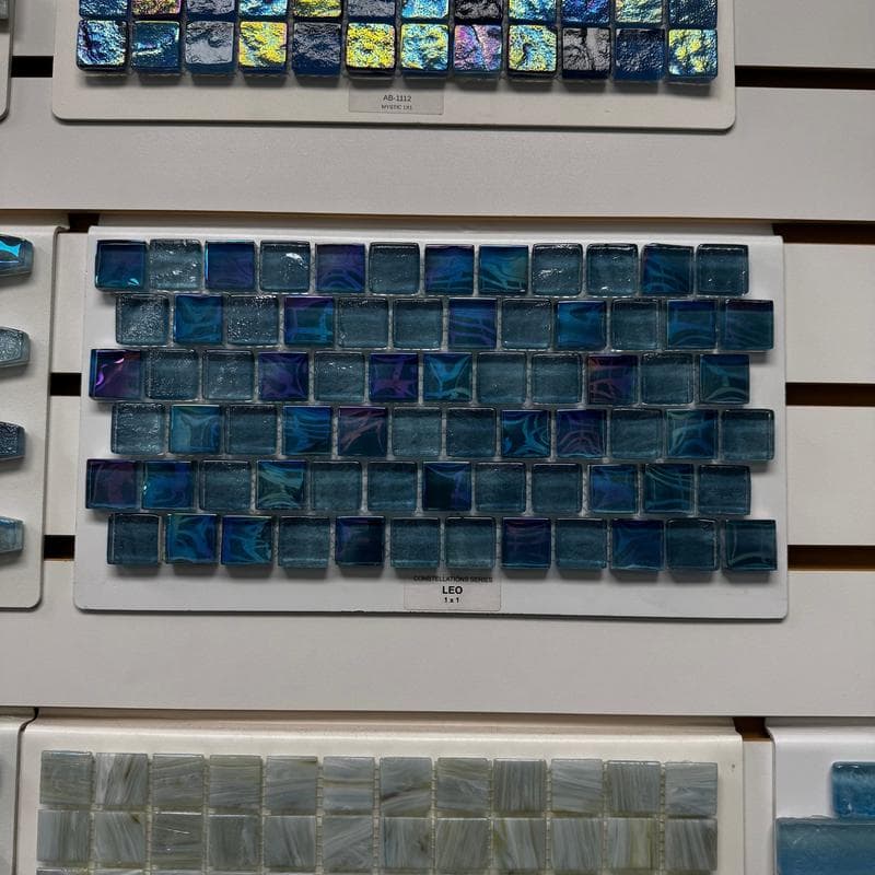 Aquabella Constellations Leo 1x1 Glass Mosaic 12"x12" Pool Tile - Image 2