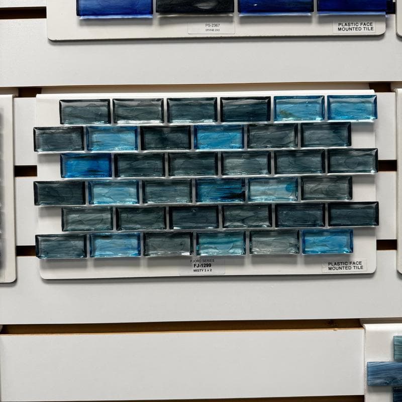 Aquabella Fjord Misty 1x2 Glass Mosaic 12"x12" Pool Tile (FJ-1299) - Image 13