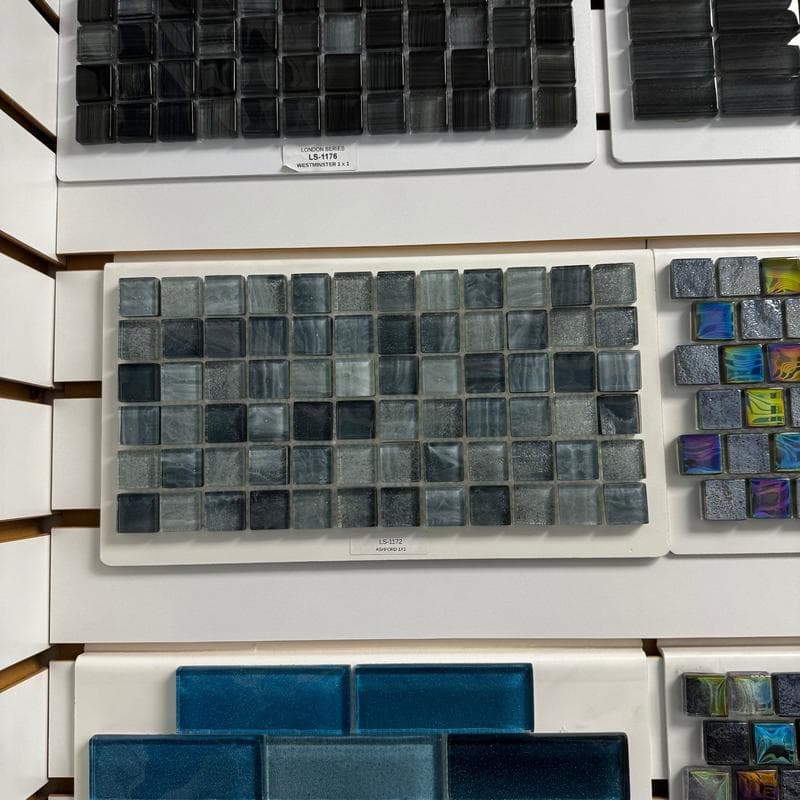 Aquabella London Ashford 1x1 Glass Mosaic 12"x12" Pool Tile (LS-1172) - Image 2