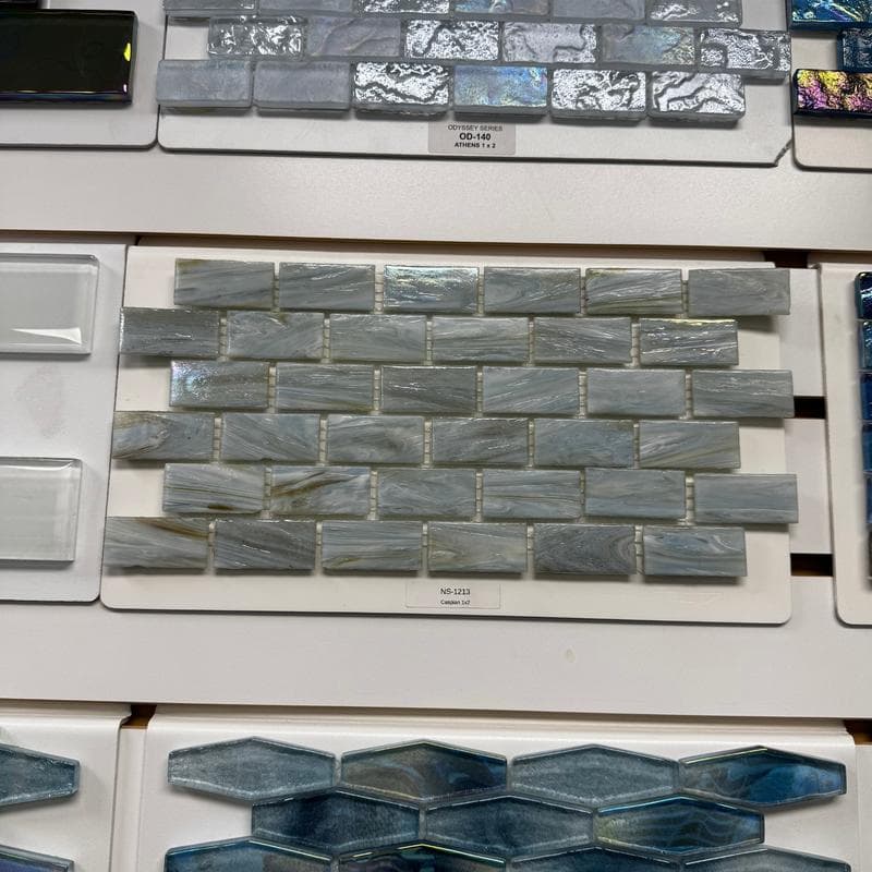 Aquabella North Seas Caspian 1x2 Glass Mosaic 12"x12" Pool Tile (NS-1213) - Image 14