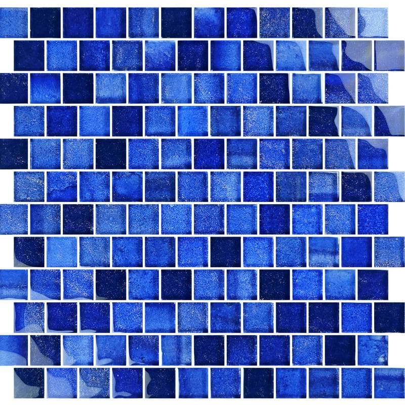 Crystal Waters Deep Sea 1x1 Glass Mosaic 12"x12" Pool Tile - Image 2