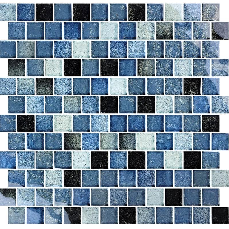 Crystal Waters Lagoon 1x1 Glass Mosaic 12"x12" Pool Tile - Image 2